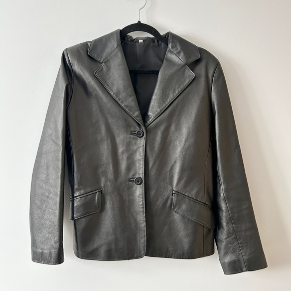 Vintage Firenze Black Leather Jacket - Picture 2 of 3